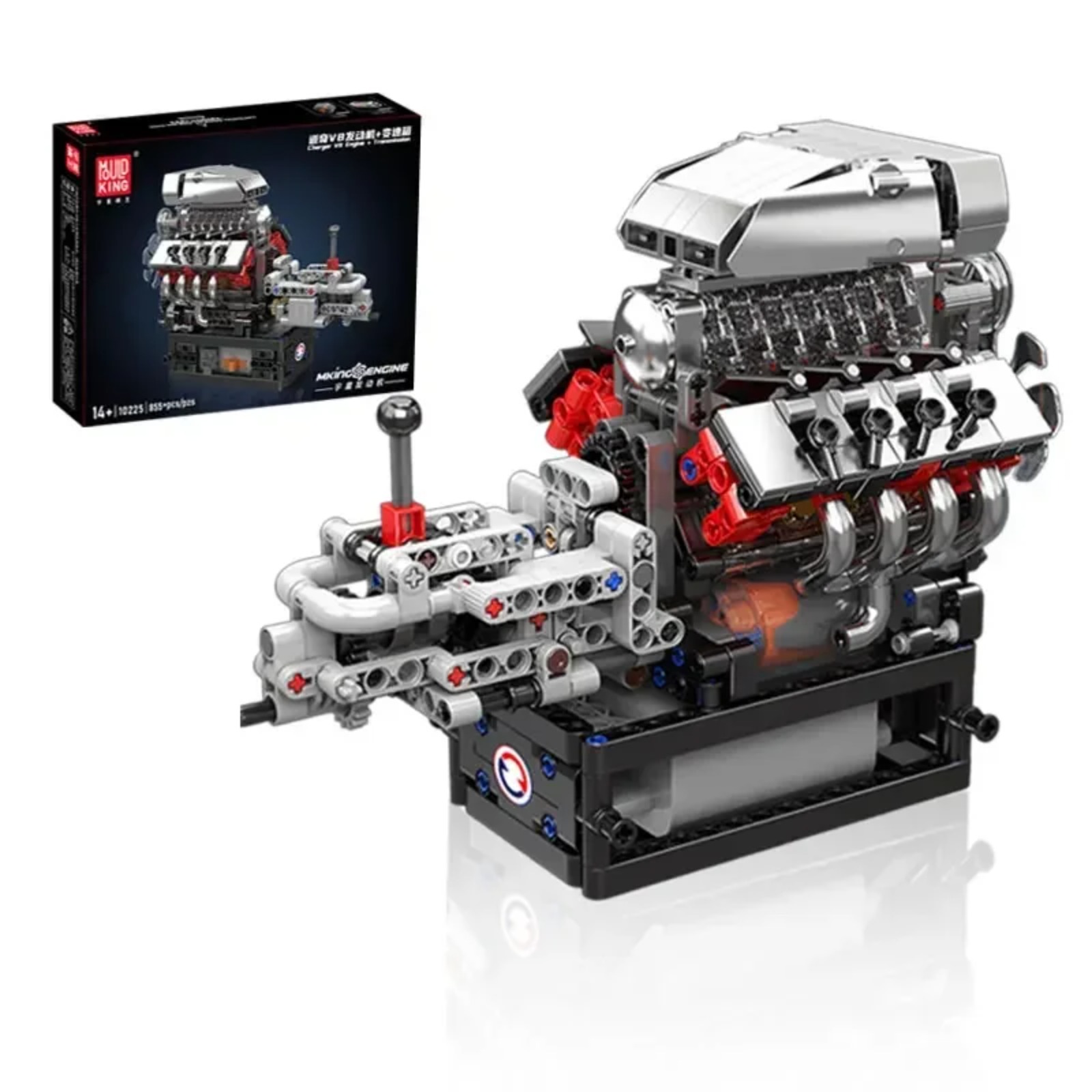 Model Kit V8 Engine - Mould King 10225 V8 Engine Model