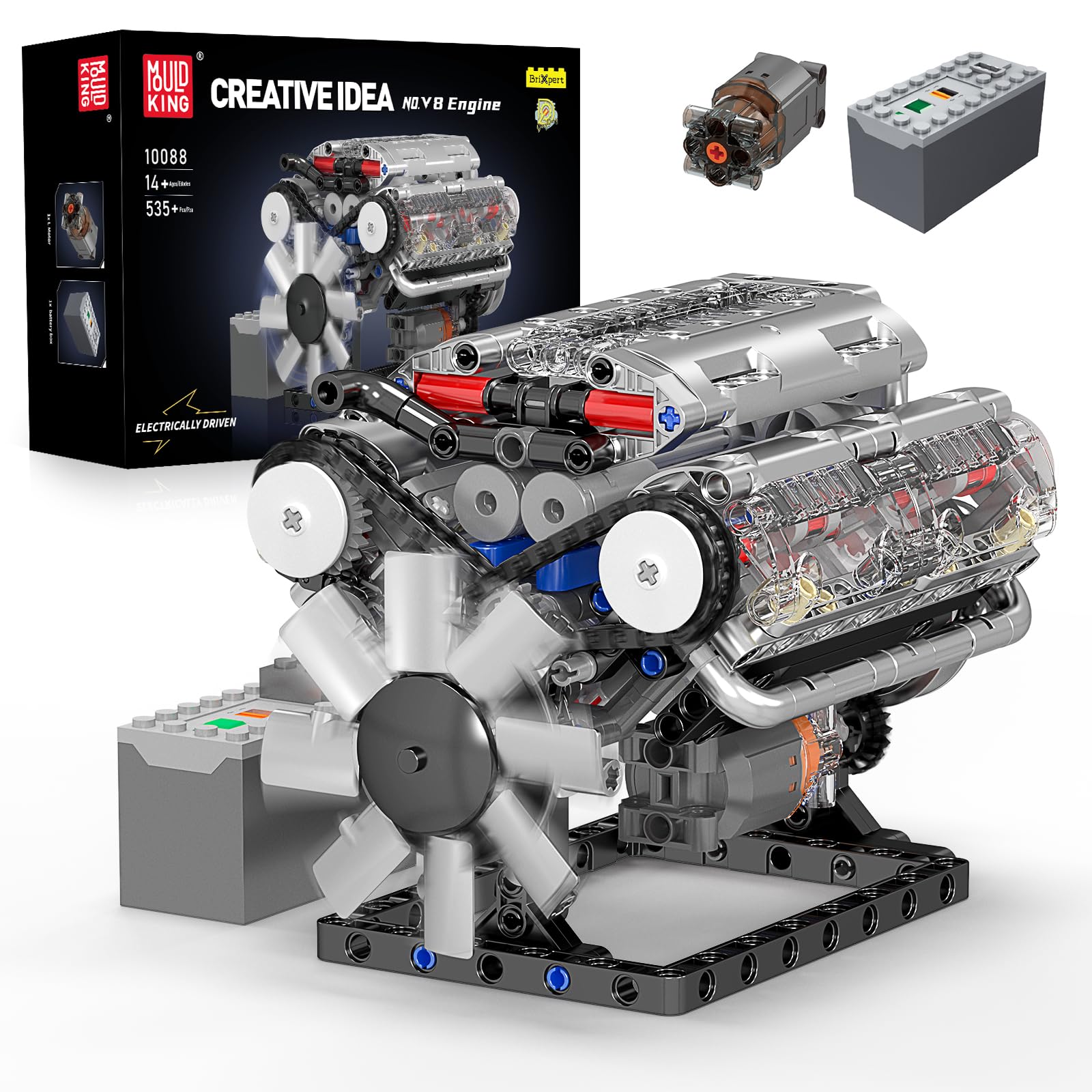 Model Kit V8 Engine - Mould King 10088 V8 Engine Building