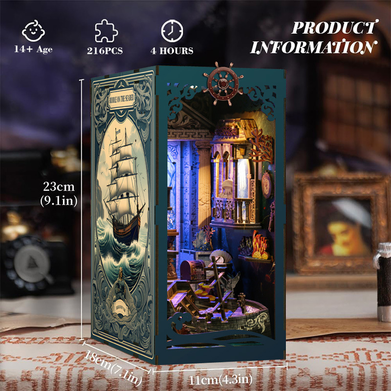 Model Kit History - 3D Wooden DIY Bookend Puzzle Handmade