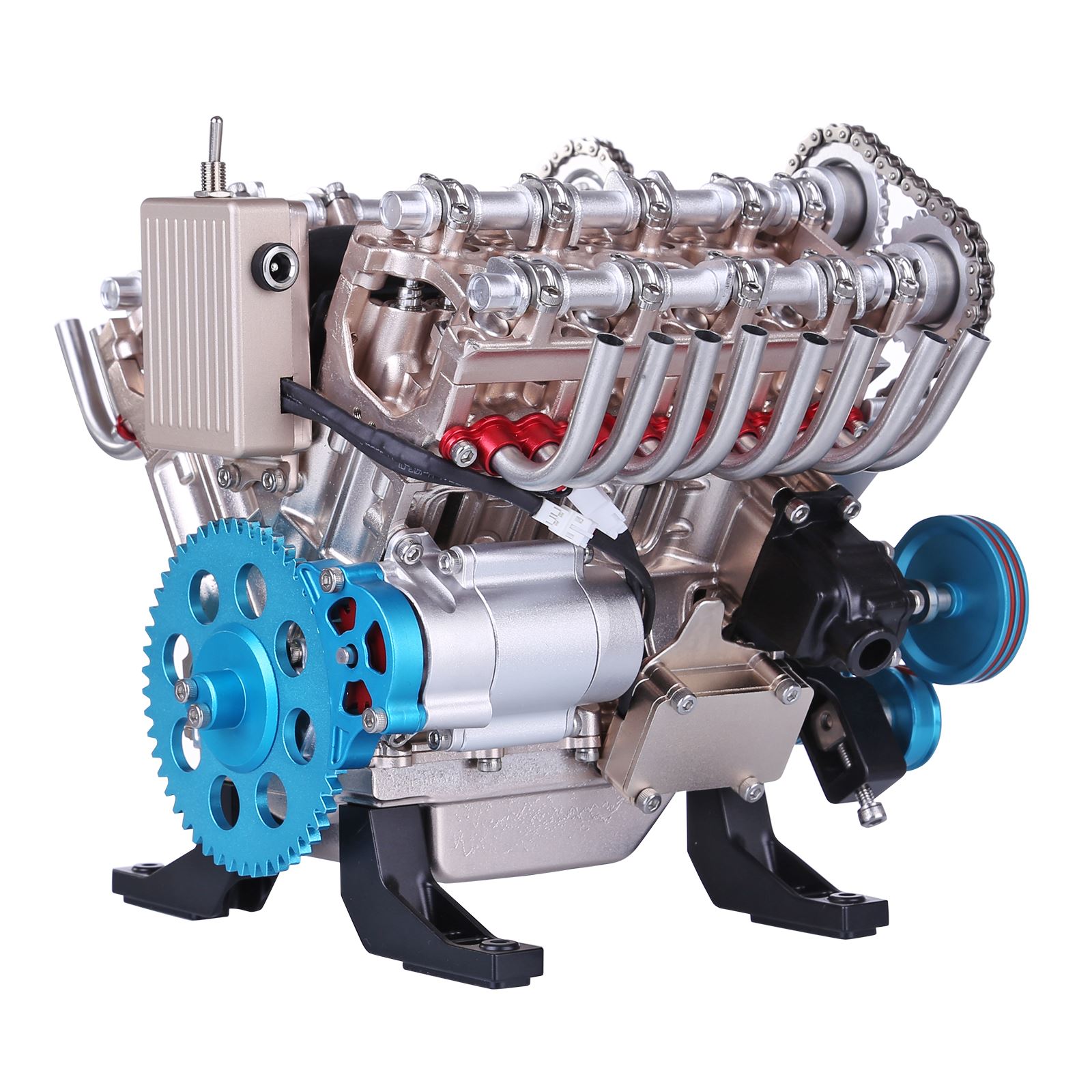 Model Kit V8 Engine - 500+Pcs DIY V8 Engine Model Metal