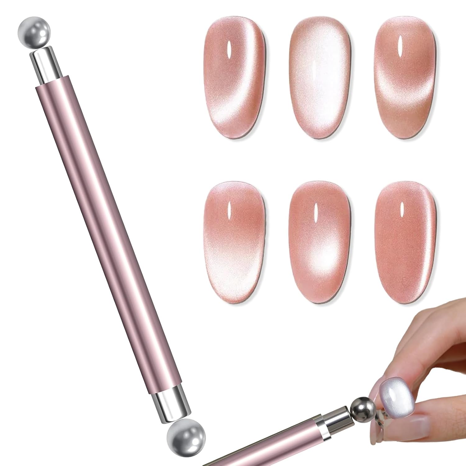 Sanding Stick Set - Cat Eye Magnetic Ball With Nail