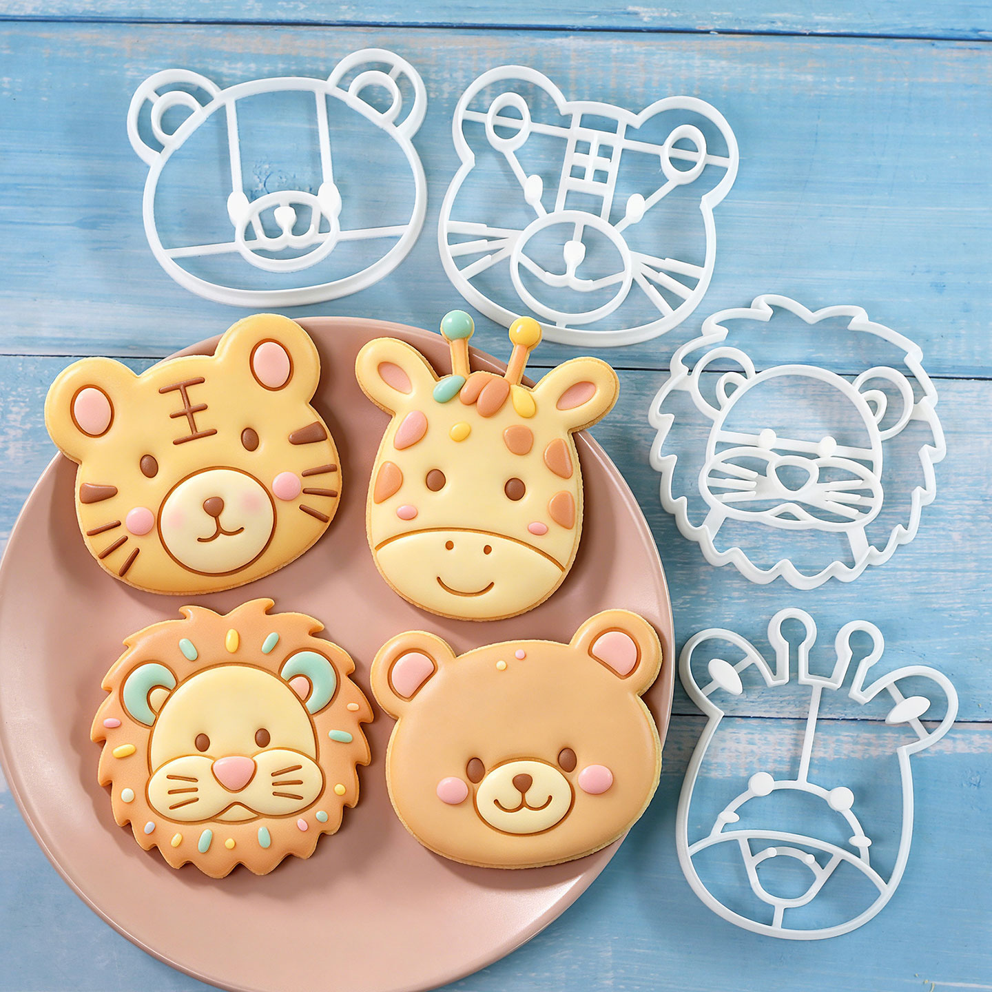 Model Kit Tank - 4 Pcs Animal Cookie Cutters Set