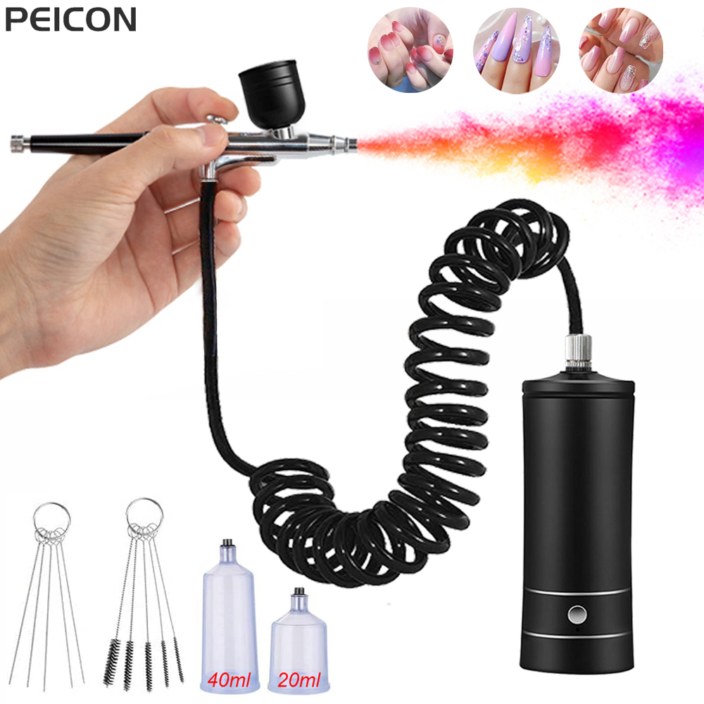Airbrush Compressor Kit - Airbrush Nail with Compressor Portable Air