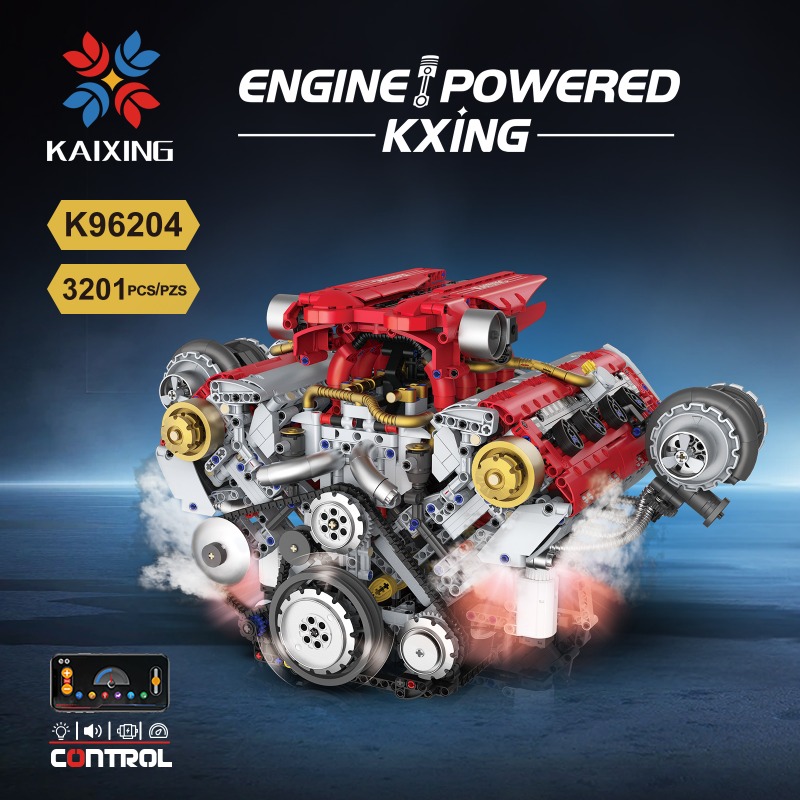 Motorized V8 Engine 3201Pcs Bu - đánh giá và giá Model Kit V8 Engine