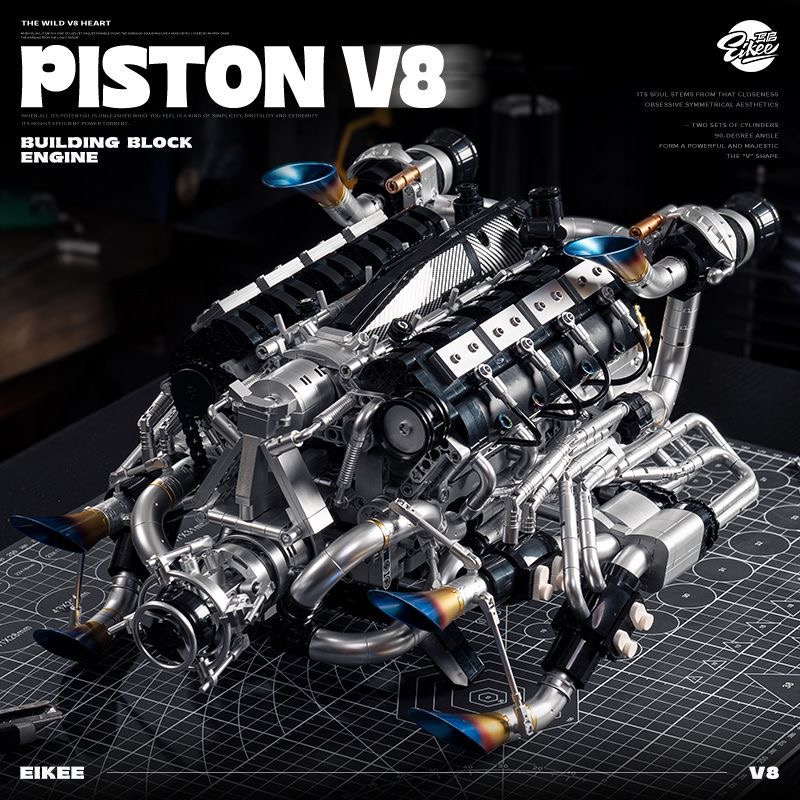 MOC Supercar V8 Engine Buildin - đánh giá và giá Model Kit V8 Engine