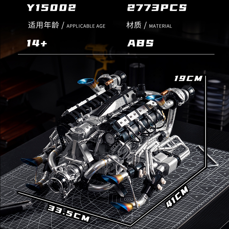 MOC Supercar V8 Engine Buildin - đánh giá và giá Model Kit V8 Engine