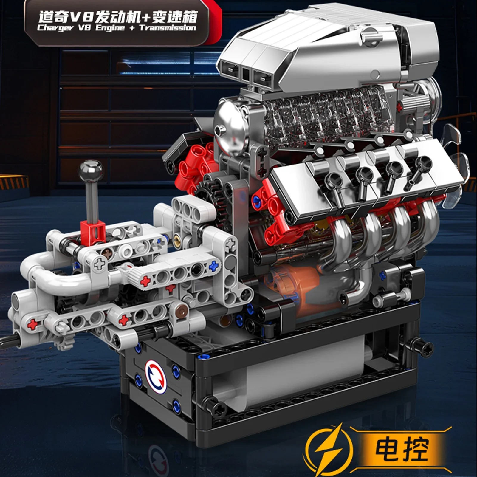 Mould King 10225 V8 Engine Mod - đánh giá và giá Model Kit V8 Engine