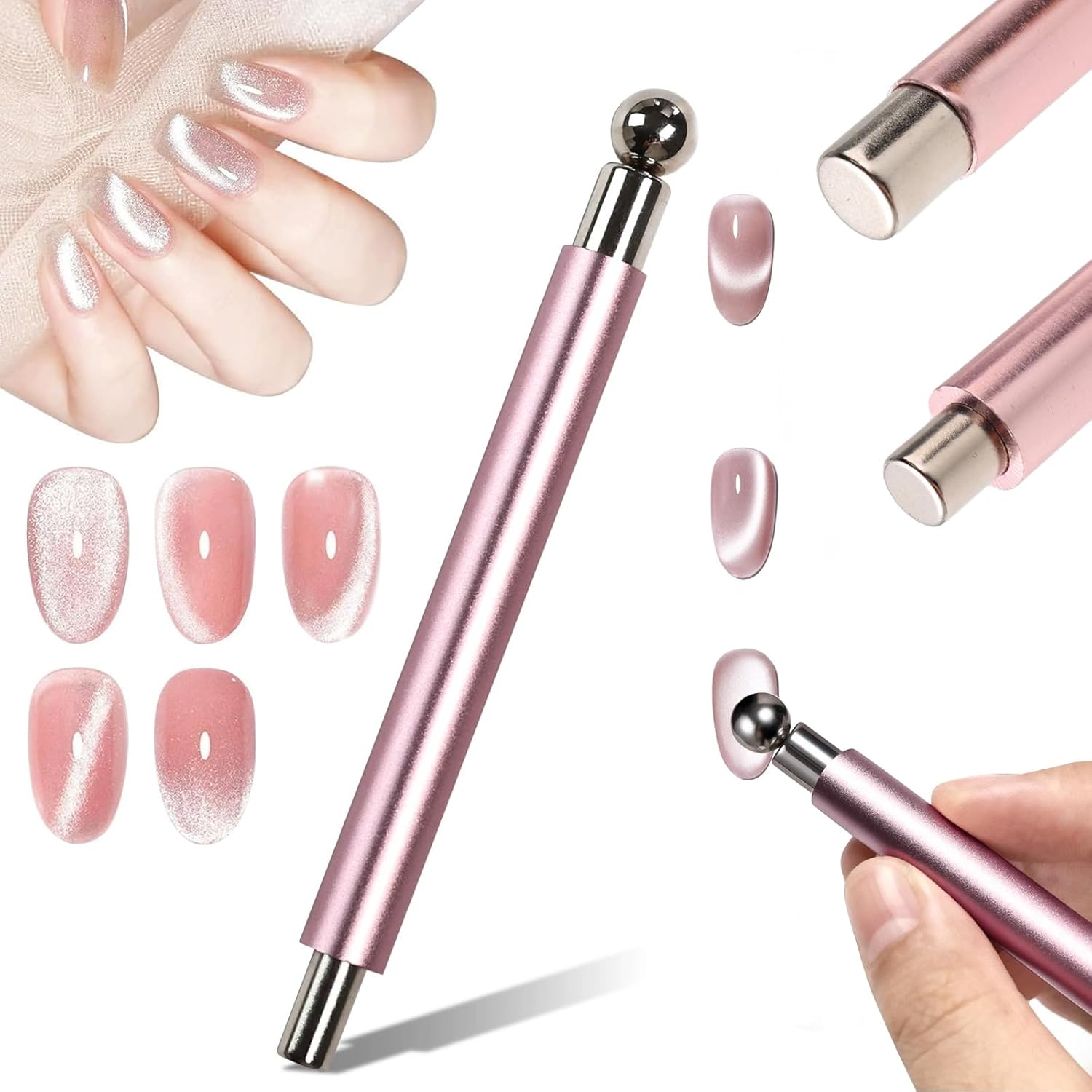 1/2Pcs Nail Cat Eye Magnetic B - đánh giá và giá Sanding Stick Set