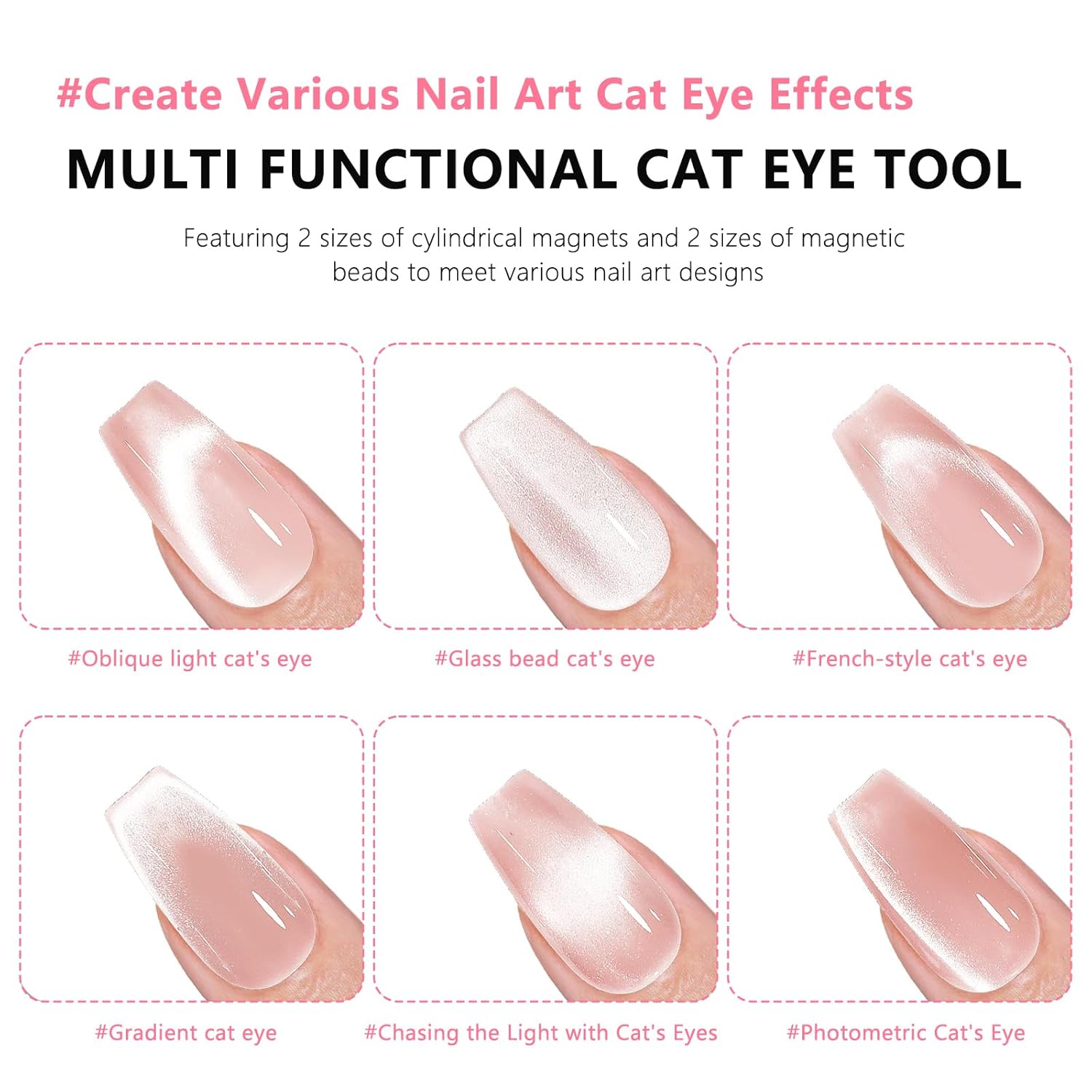 1/2Pcs Nail Cat Eye Magnetic B - đánh giá và giá Sanding Stick Set