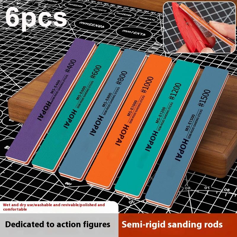 6Pcs MS-E400-1500 Semi-Rigid S - đánh giá và giá Sanding Stick Set
