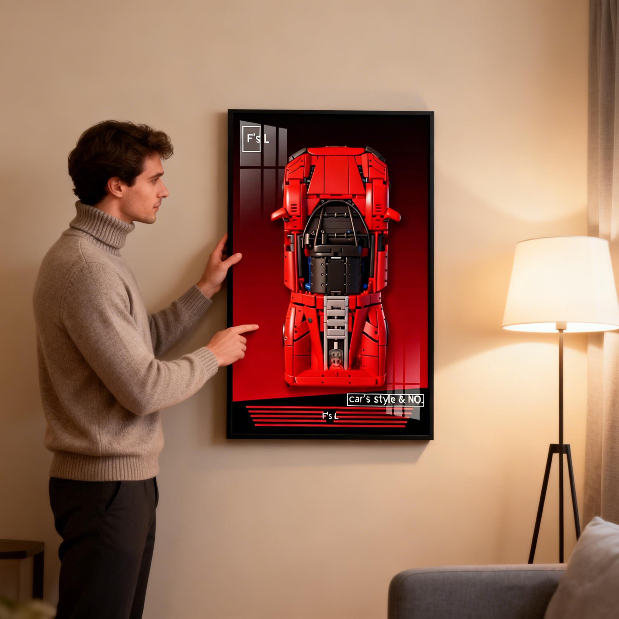 NEW Photo Frame Display Wallbo - đánh giá và giá Model Kit Ferrari