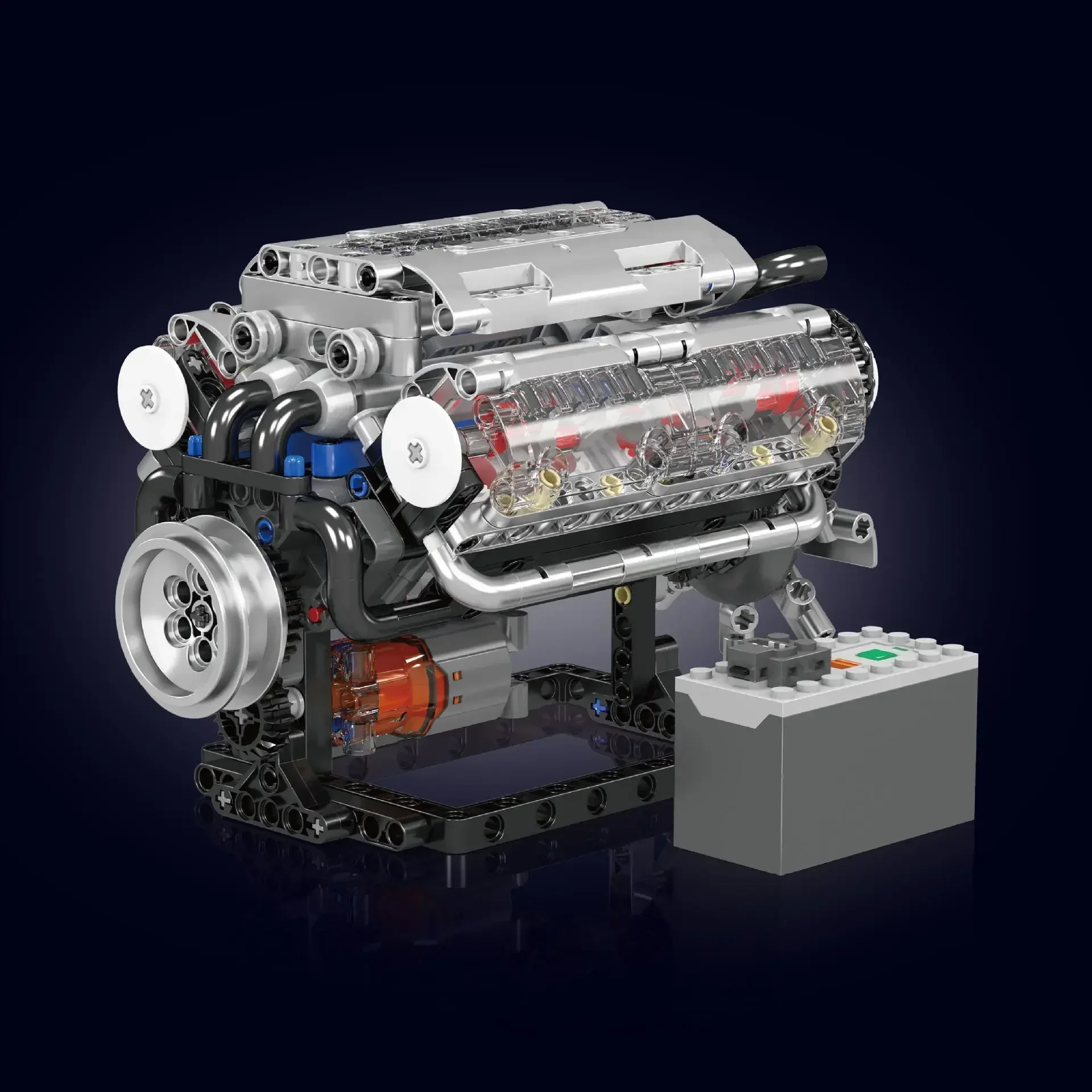 Mould King V8 Engine Building  - đánh giá và giá Model Kit V8 Engine