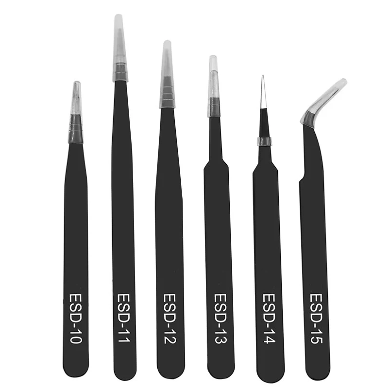 6pcs anti-static stainless ste - đánh giá và giá Model Kit Tweezers