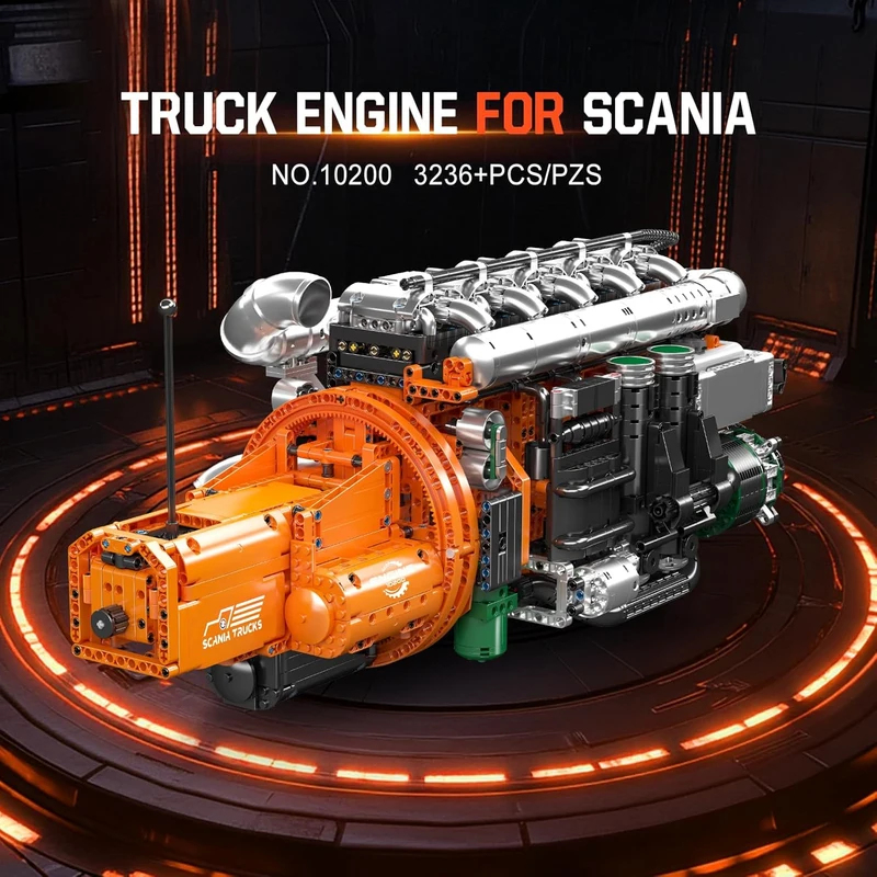Mould King 10200 V8 Twin-Turbo - đánh giá và giá Model Kit V8 Engine