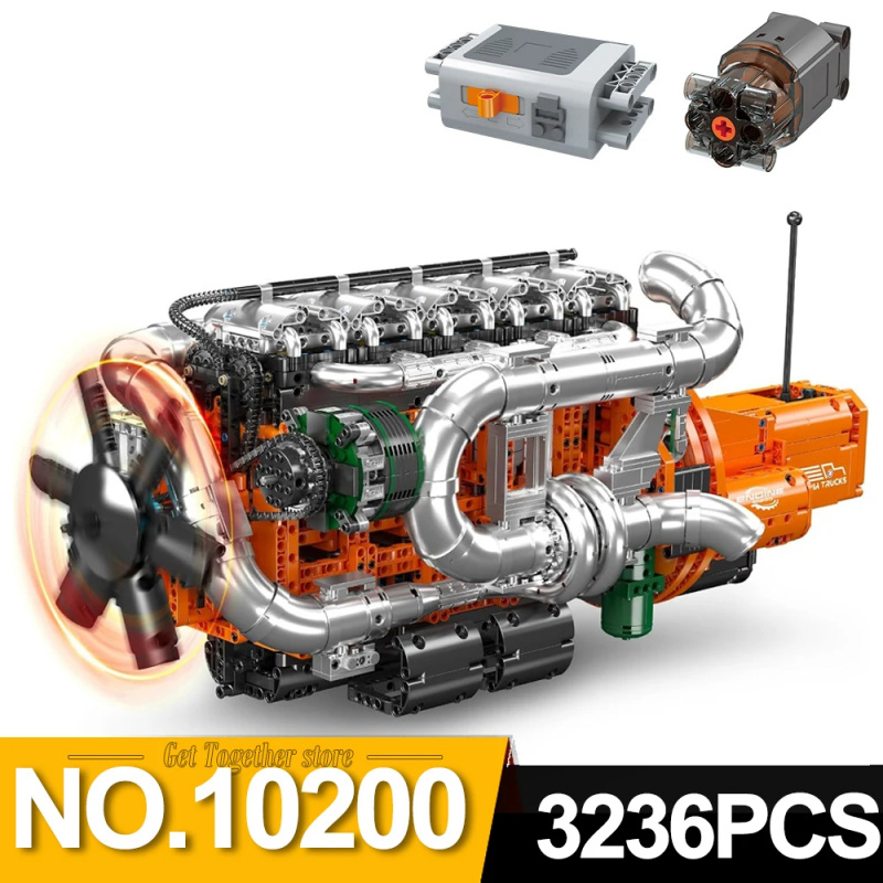 Mould King 10200 V8 Twin-Turbo - đánh giá và giá Model Kit V8 Engine