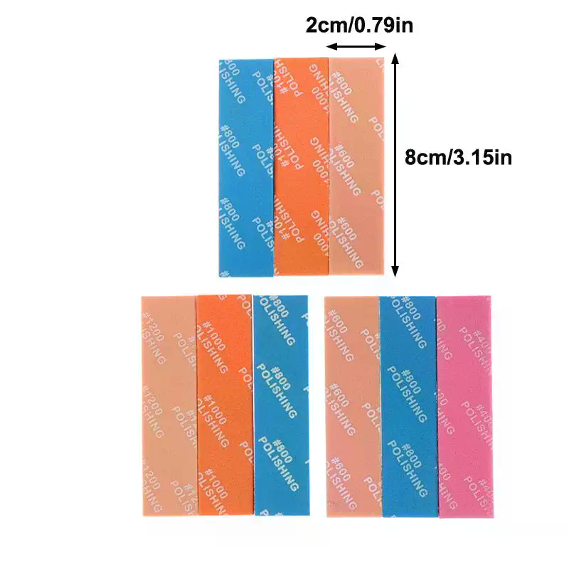 9Pcs MS-E400~1200 Semi-rigid S - đánh giá và giá Sanding Stick Set