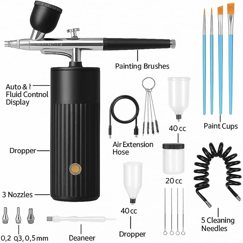 ABAE-Cordless Airbrush Set, Re - đánh giá và giá Airbrush Compressor Kit